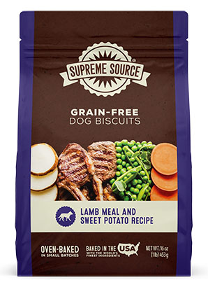 Supreme Source Grain Free Dog Biscuits Lamb Meal and Sweet Potato Recipe