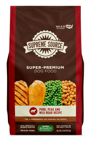 Supreme Source Super-Premium Dog Food Pork, Peas and Wild Boar Recipe