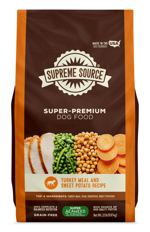 Supreme Source Super-Premium Dog Food Turkey Meal and Sweet Potato Recipe