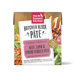 The Honest Kitchen Butcher Block Beef, Lamb & Spring Veggies Pate For Dogs