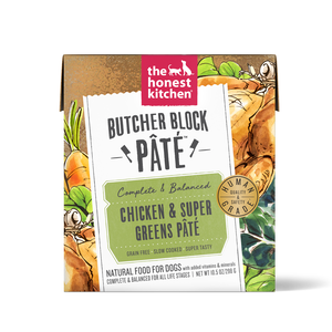 The Honest Kitchen Butcher Block Chicken & Super Greens Pate For Dogs