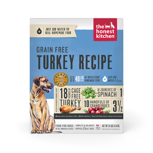 The Honest Kitchen Dehydrated Dog Food Grain Free Turkey Recipe