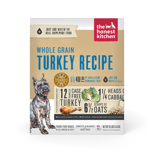 The Honest Kitchen Dehydrated Dog Food Whole Grain Turkey Recipe