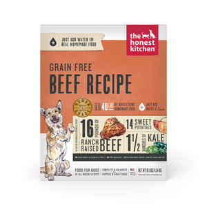 The Honest Kitchen Dehydrated Dog Food Grain Free Beef Recipe