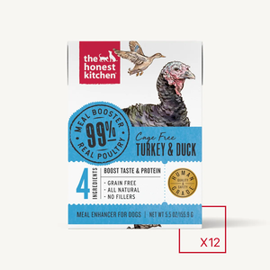 The Honest Kitchen Meal Booster 99% Cage Free Turkey & Duck Recipe