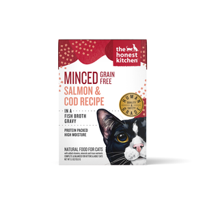 The Honest Kitchen Minced Grain Free Salmon & Cod Recipe In A Fish Broth Gravy For Cats