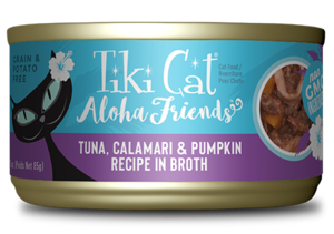 Tiki Cat Aloha Friends Tuna, Calamari & Pumpkin Recipe In Broth
