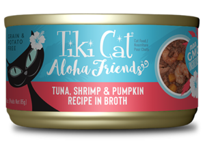Tiki Cat Aloha Friends Tuna, Shrimp & Pumpkin Recipe In Broth