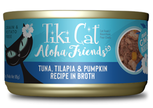 Tiki Cat Aloha Friends Tuna, Tilapia & Pumpkin Recipe In Broth