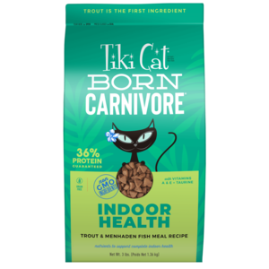 Tiki Cat Born Carnivore Indoor Health Trout & Menhaden Fish Meal Recipe