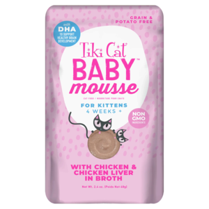Tiki Cat Baby Mousse With Chicken & Chicken Liver In Broth For Kittens