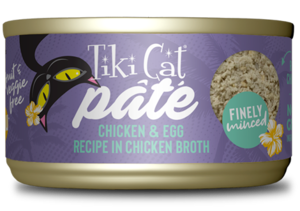Tiki Cat Luau Chicken & Egg Recipe In Chicken Broth (Finely Minced Pate)