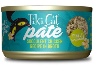 Tiki Cat Luau Succulent Chicken Recipe In Broth (Finely Minced Pate)