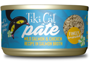 Tiki Cat Luau Wild Salmon & Chicken Recipe In Salmon Broth (Finely Minced Pate)