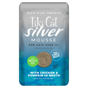 Tiki Cat Silver Mousse With Chicken & Pumpkin In Broth For Senior Cats