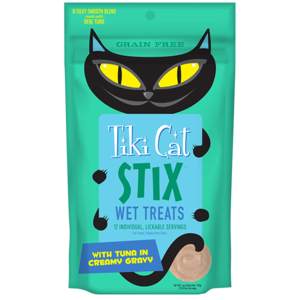 Tiki Cat Stix Wet Treats With Tuna In Creamy Gravy