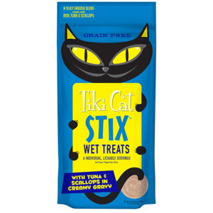 Tiki Cat Stix Wet Treats With Tuna & Scallops In Creamy Gravy