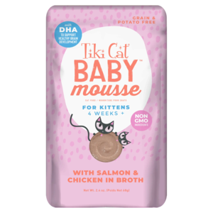 Tiki Cat Baby Mousse With Salmon & Chicken In Broth For Kittens