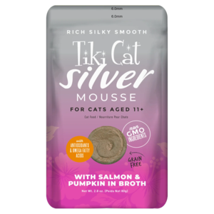 Tiki Cat Silver Mousse With Salmon & Pumpkin In Broth For Senior Cats