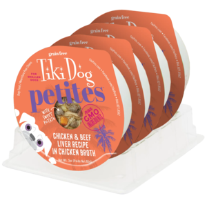 Tiki Dog Aloha Petites Chicken & Beef Liver Recipe In Chicken Broth (Loco Moco)