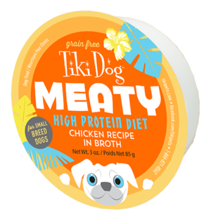 Tiki Dog Meaty High Protein Diet Chicken Recipe In Broth For Small Breed Dogs
