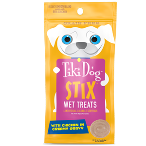 Tiki Dog Stix Wet Treats With Chicken In Creamy Gravy