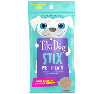 Tiki Dog Stix Wet Treats With Duck In Creamy Gravy