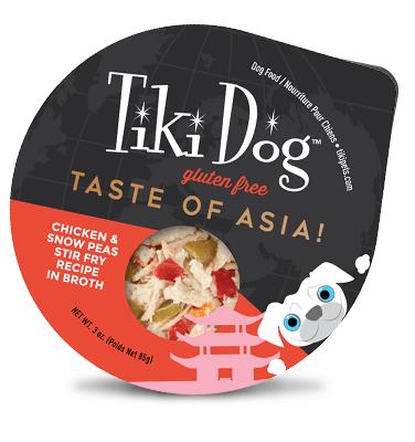 Tiki Dog Taste of Asia Chicken & Snow Peas Stir Fry Recipe In Broth