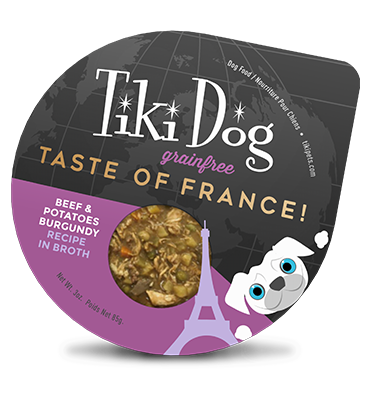Tiki Dog Taste of France Beef & Potatoes Burgundy Recipe In Broth