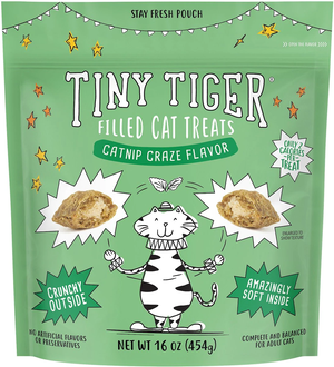 Tiny Tiger Filled Cat Treats Catnip Craze Flavor