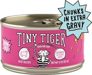 Tiny Tiger Grain-Free Chunks In Extra Gravy Beef Recipe
