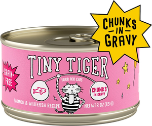 Tiny Tiger Grain-Free Chunks In Gravy Salmon & Whitefish Recipe