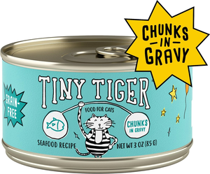 Tiny Tiger Grain-Free Chunks In Gravy Seafood Recipe