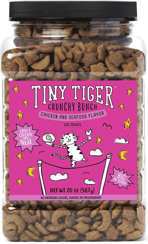 Tiny Tiger Crunchy Bunch Chicken and Seafood Flavor Cat Treats