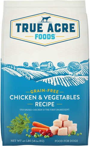 True Acre Grain Free Dog Food Chicken Vegetables Recipe Review Rating Pawdiet