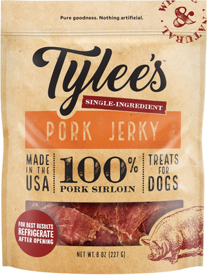 Tylee's Single-Ingredient Treats Pork Jerky For Dogs