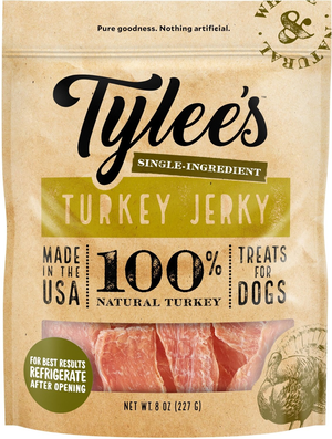 Tylee's Single-Ingredient Treats Turkey Jerky For Dogs