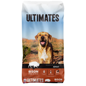 Ultimates Whole Grain Bison Meal & Rice Recipe For Adult Dogs