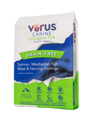 VeRUS Canine Dry Food Cold Water Fish - Grain Free Salmon, Menhaden Fish Meal & Herring Formula