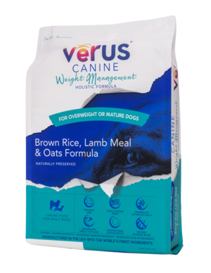 VeRUS Canine Dry Food Weight Management Brown Rice, Lamb Meal & Oats Formula For Overweight Or Mature Dogs