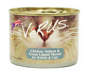 VeRUS Feline Canned Chicken, Salmon & Green Lipped Mussel