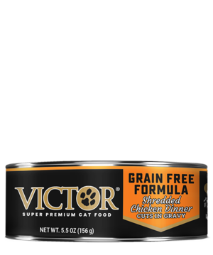 Victor Canned Cat Food Grain Free Formula Shredded Chicken Dinner Cuts In Gravy