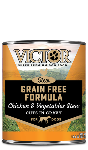 Victor Canned Dog Food Grain Free Formula Chicken & Vegetables Stew Cuts In Gravy