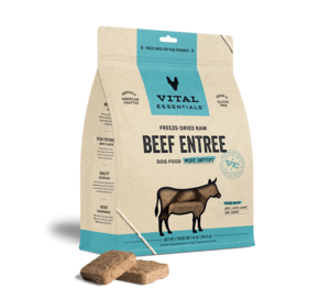Vital Essentials Freeze-Dried Raw Beef Entree Dog Food Mini Patties