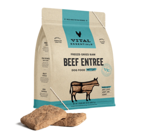 Vital Essentials Freeze-Dried Raw Beef Entree Dog Food Patties
