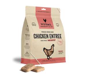 Vital Essentials Freeze-Dried Raw Chicken Entree Dog Food Mini Patties