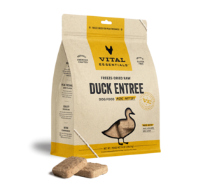 Vital Essentials Freeze-Dried Raw Duck Entree Dog Food Mini Patties