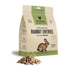 Vital Essentials Freeze-Dried Raw Rabbit Entree Dog Food Mini Nibs