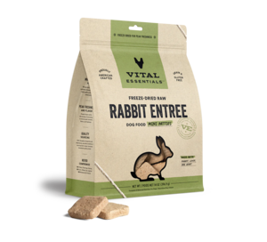 Vital Essentials Freeze-Dried Raw Rabbit Entree Dog Food Mini Patties