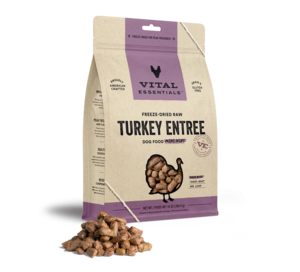 Vital Essentials Freeze-Dried Raw Turkey Entree Dog Food Mini Nibs